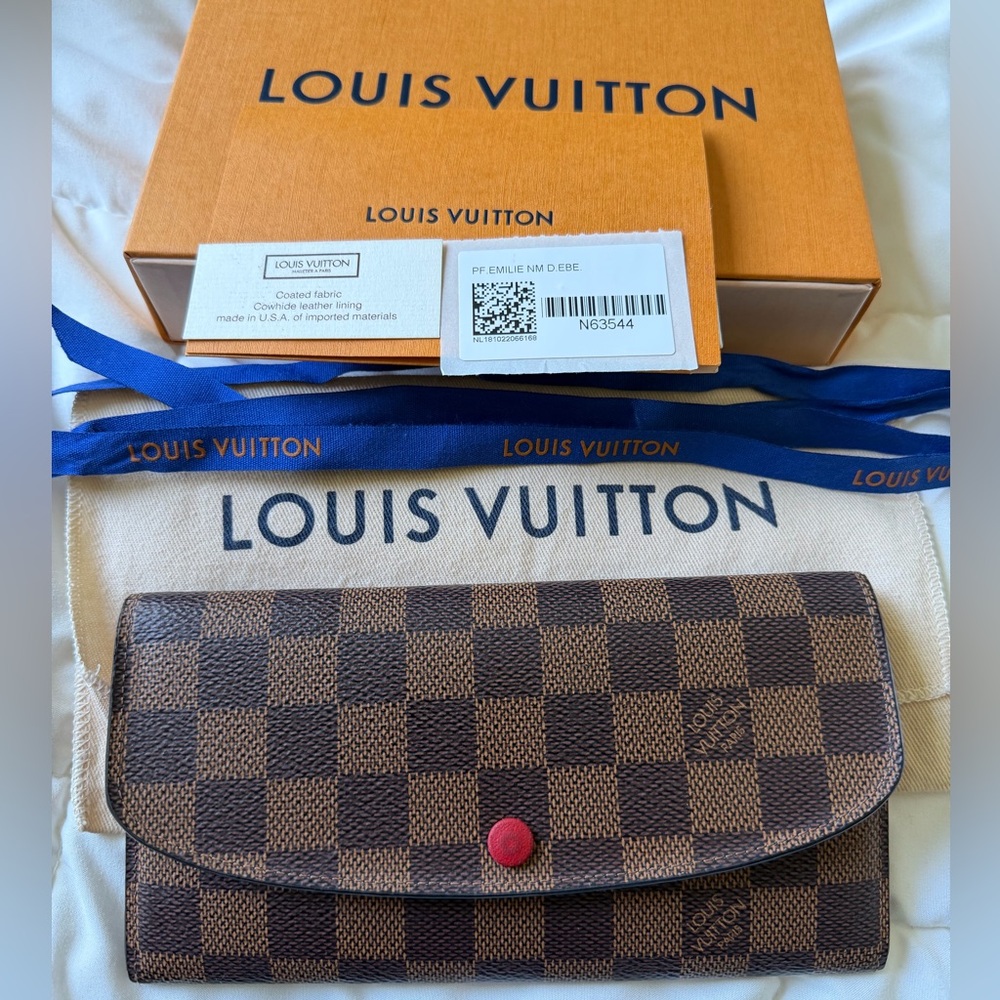 Louis Vuitton Emilie Damier Ebene  Wallet